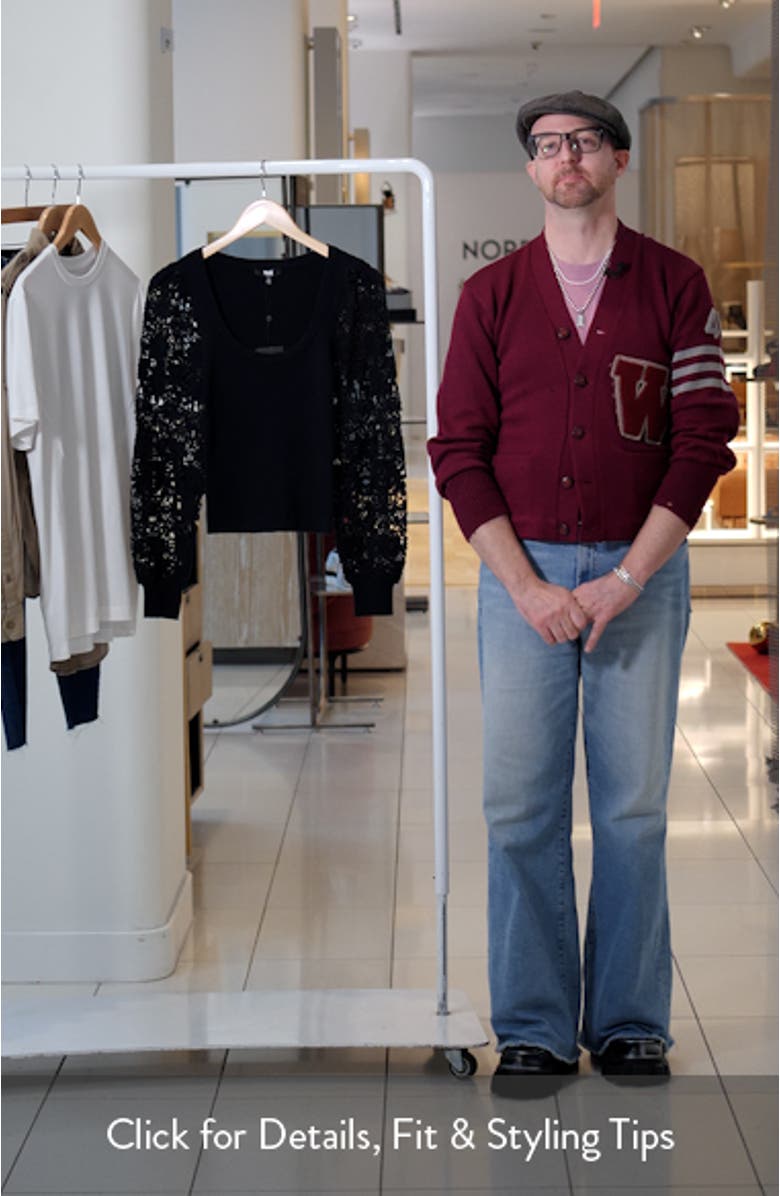 Maya Lace Sleeve Sweater, sales video thumbnail