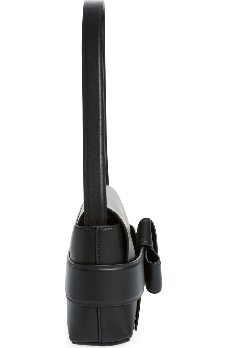 Acne Studios Musubi Elongated Bow Detail Leather Crossbody Bag, Alternate, color,