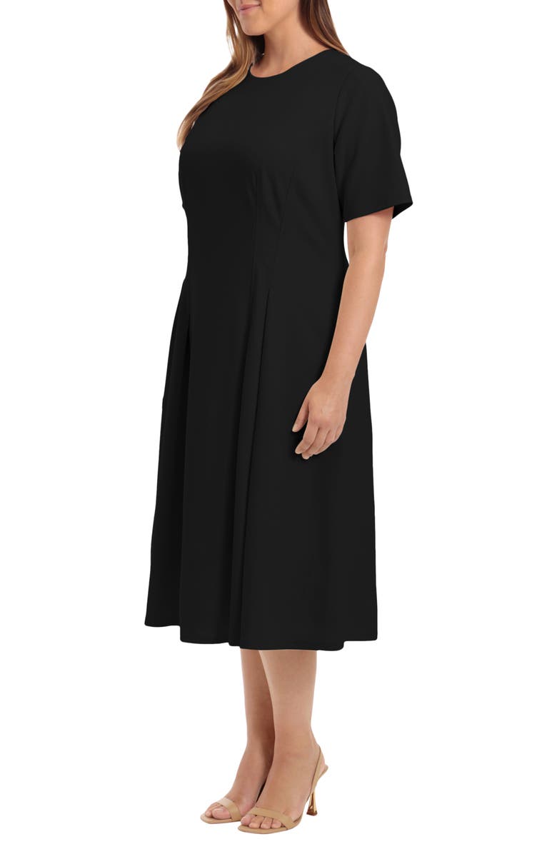 Maggy London Fit & Flare Midi Dress, Alternate, color, Black