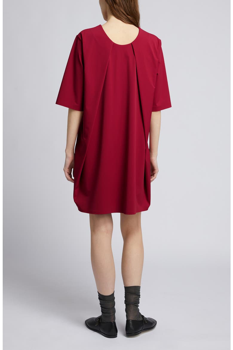 Pigna Jersey Shift Dress, Alternate, color, DARK RED
