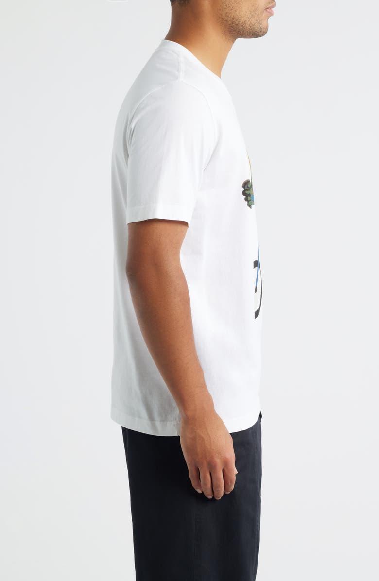 PS Paul Smith Regular Fit Bike Monster Organic Cotton Graphic T-Shirt, Alternate, color, White