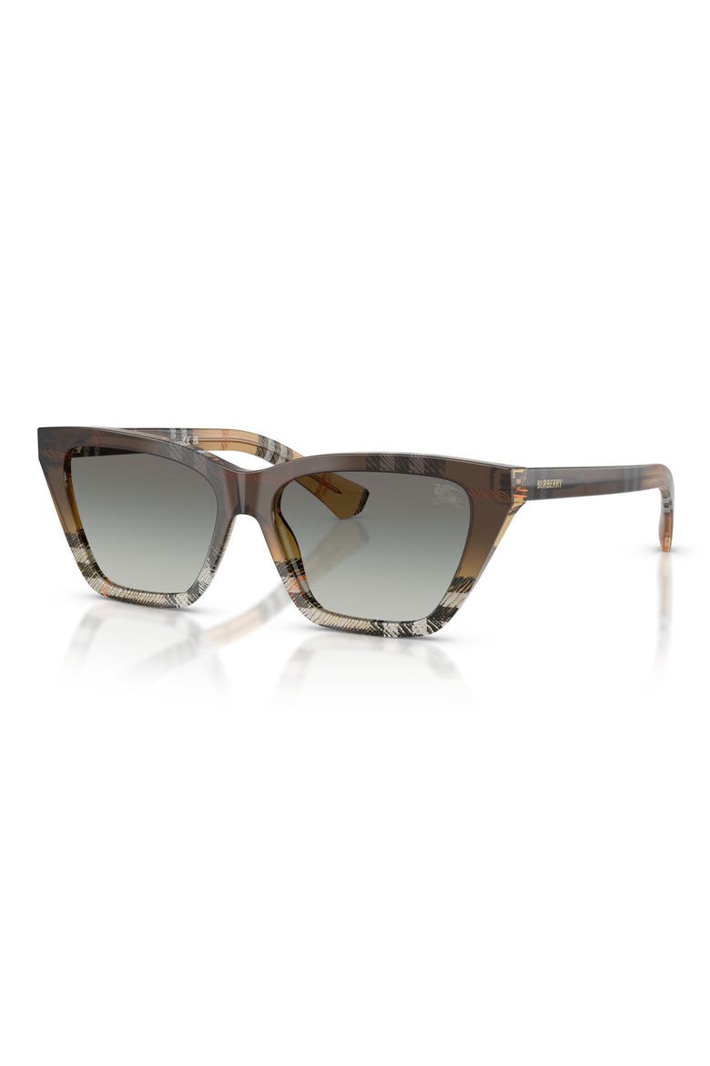 54mm Cat Eye Sunglasses, Alternate, color, CHECK SAND GRADIENT