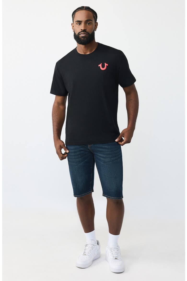 Ricky T-Flap Pocket Denim Shorts, Alternate, color, DARK HAWK'S EYE WASH