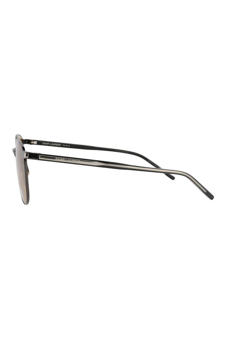 SL 747 Round Sunglasses, Alternate, color, RUTHENIUM CRYSTAL BROWN