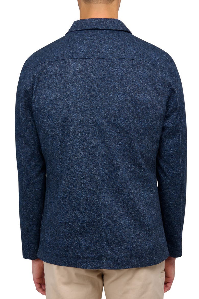 Slim Fit Texture Print Cotton Stretch Utility Blazer, Alternate, color, NAVY