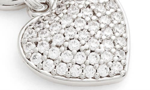 Nordstrom Pavé Heart Charm Toggle Bracelet In Silver