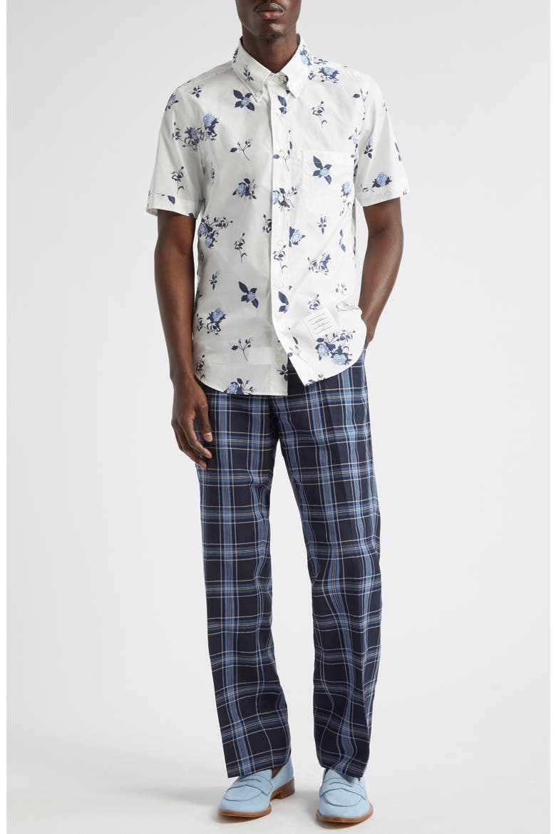 Low Rise Drop Crotch Backstrap Virgin Wool & Linen Pants, Alternate, color, DARK NAVY