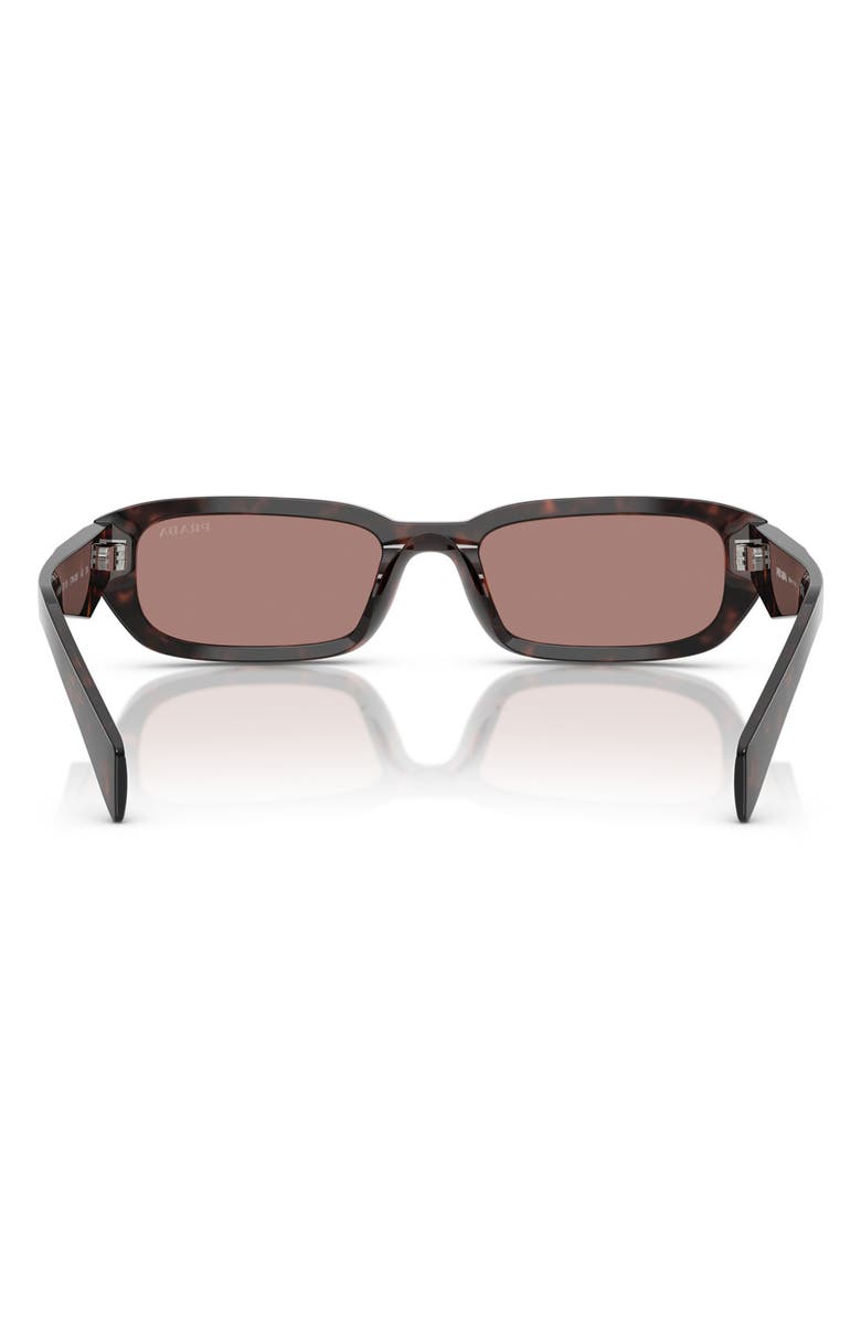 Prada 53mm Rectangular Sunglasses, Alternate, color, Light Brown