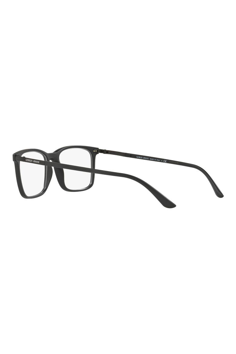 56mm Square Optical Glasses, Alternate, color, MATTE BLACK