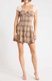 Puff Sleeve Godet Minidress