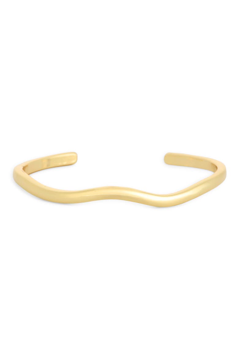 Demi Fine Wavy Cuff Bracelet, Main, color, GOLD