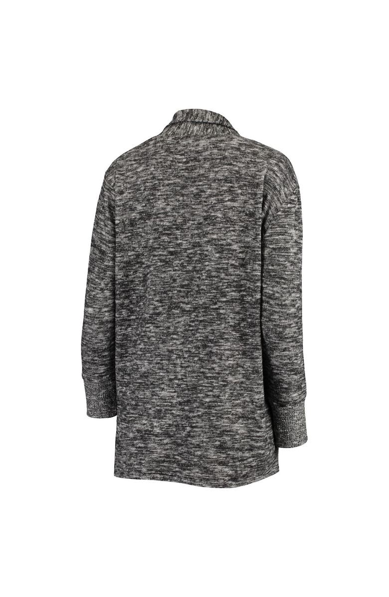 UG APPAREL Women's Heathered Black Iowa Hawkeyes Missy Cozy Fleece Tri-Blend Campus Cardigan, Alternate, color, 