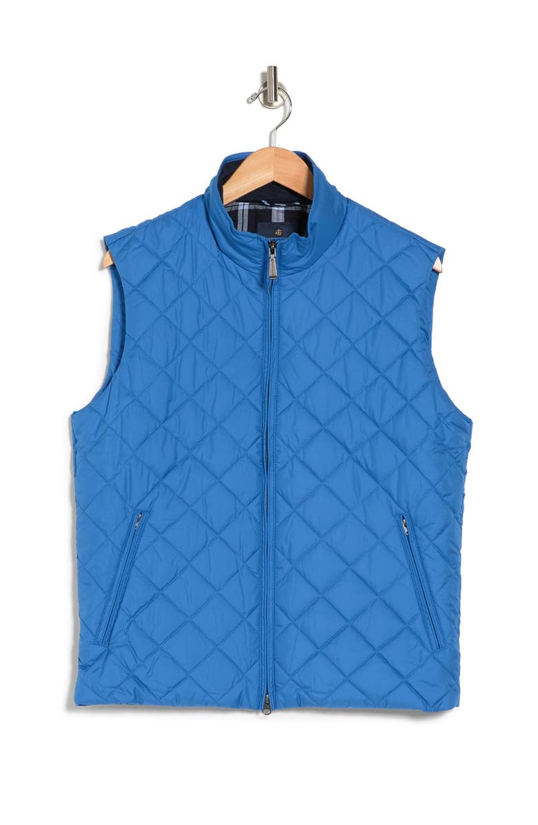 Brooks Brothers Diamond Quilt Zip Vest, Alternate, color,