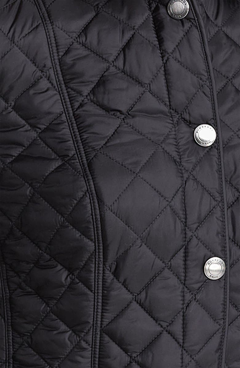 Burberry Brit 'Kencott' Patch Pocket Quilted Coat, Alternate, color, 