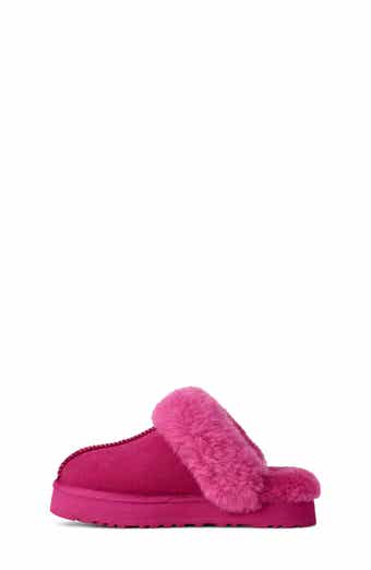 Kids' Disquette Genuine Shearling Trim Slipper