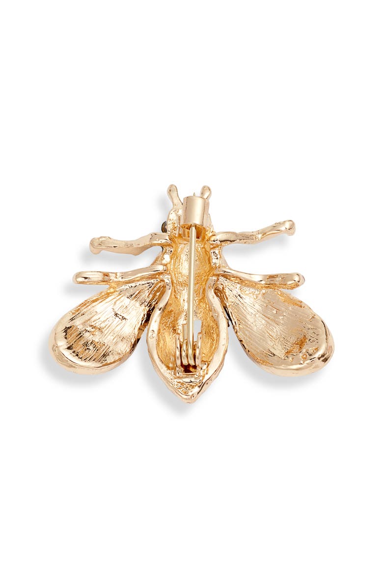 CLIFTON WILSON Crystal Bee Lapel Pin, Alternate, color, 