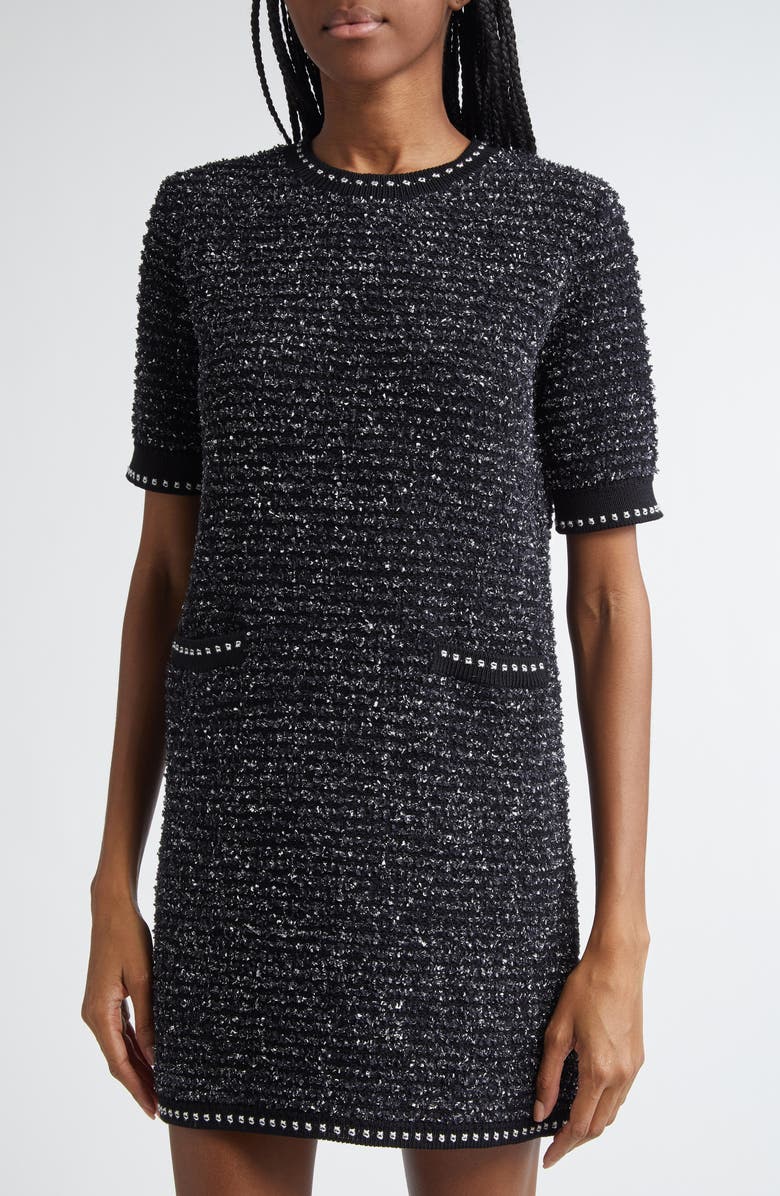 Thom Browne Eyelash Tweed Jacquard Knit Minidress, Alternate, color, 