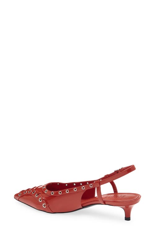 Schutz Ruth Kitten Heel Slingback Pump In Red