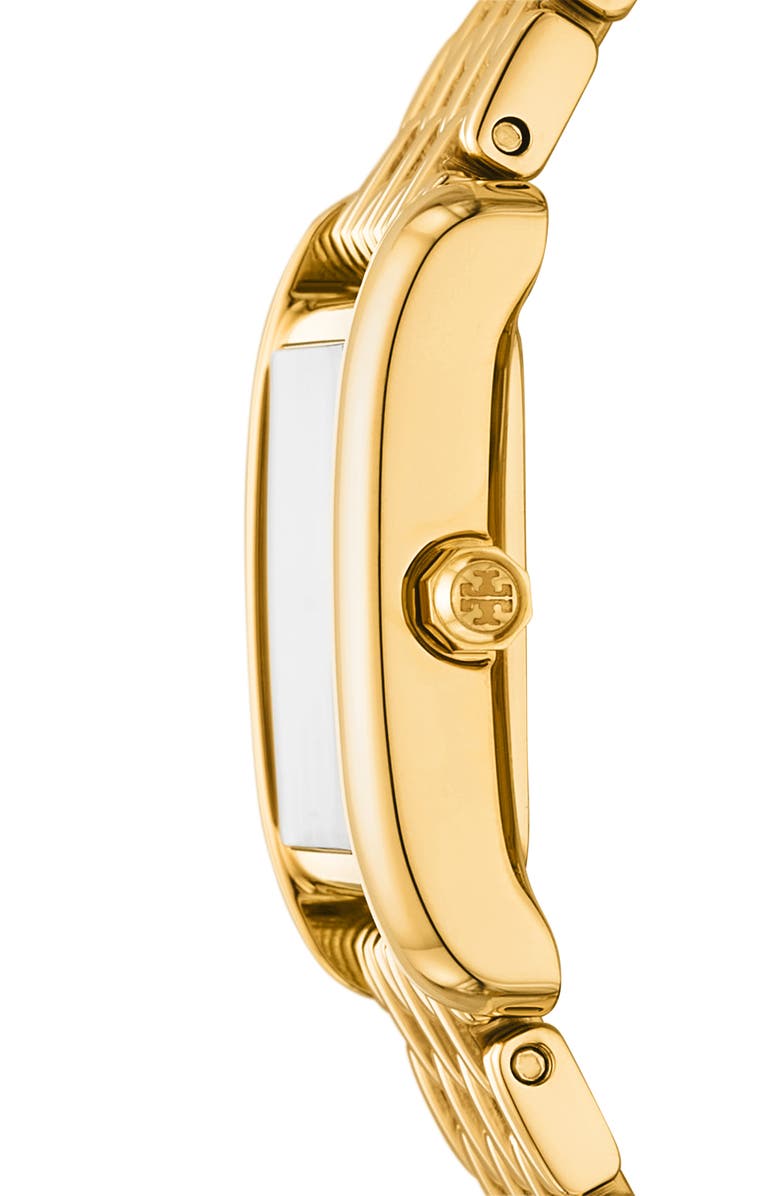 Tory Burch The Small Eleanor Bracelet Watch, 19mm x 28mm, Alternate, color, Gold