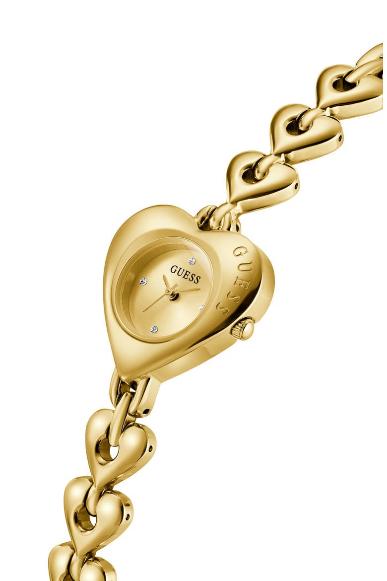 Valerie Heart Bracelet Watch, 28mm, Alternate, color, CHAMPAGNE