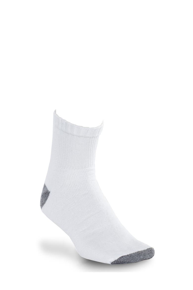 Continuous Comfort 3-pk Quarter Crew Socks, Alternate, color, WHITE