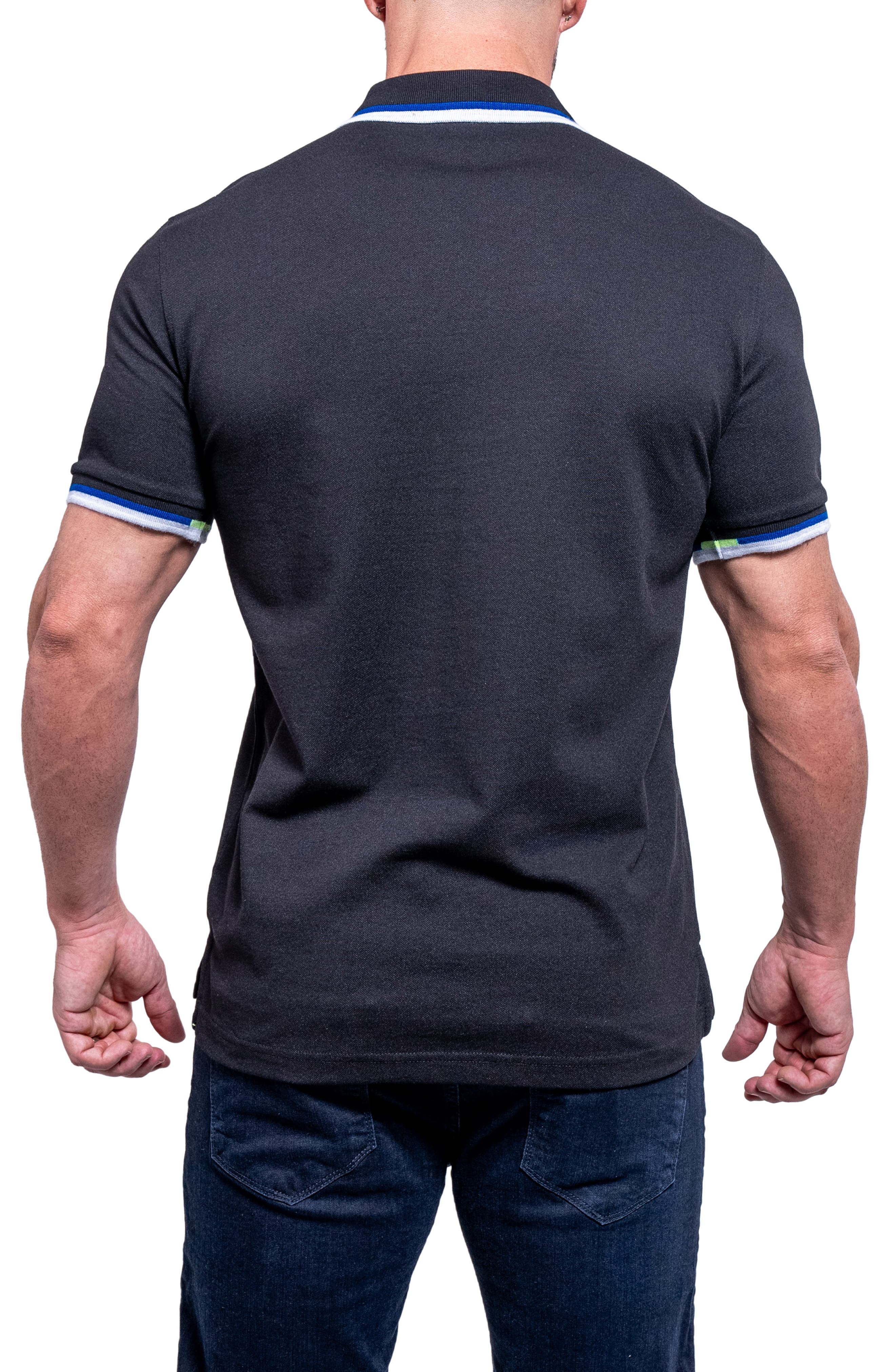 Tipemb39 Black Pique Polo - image 2