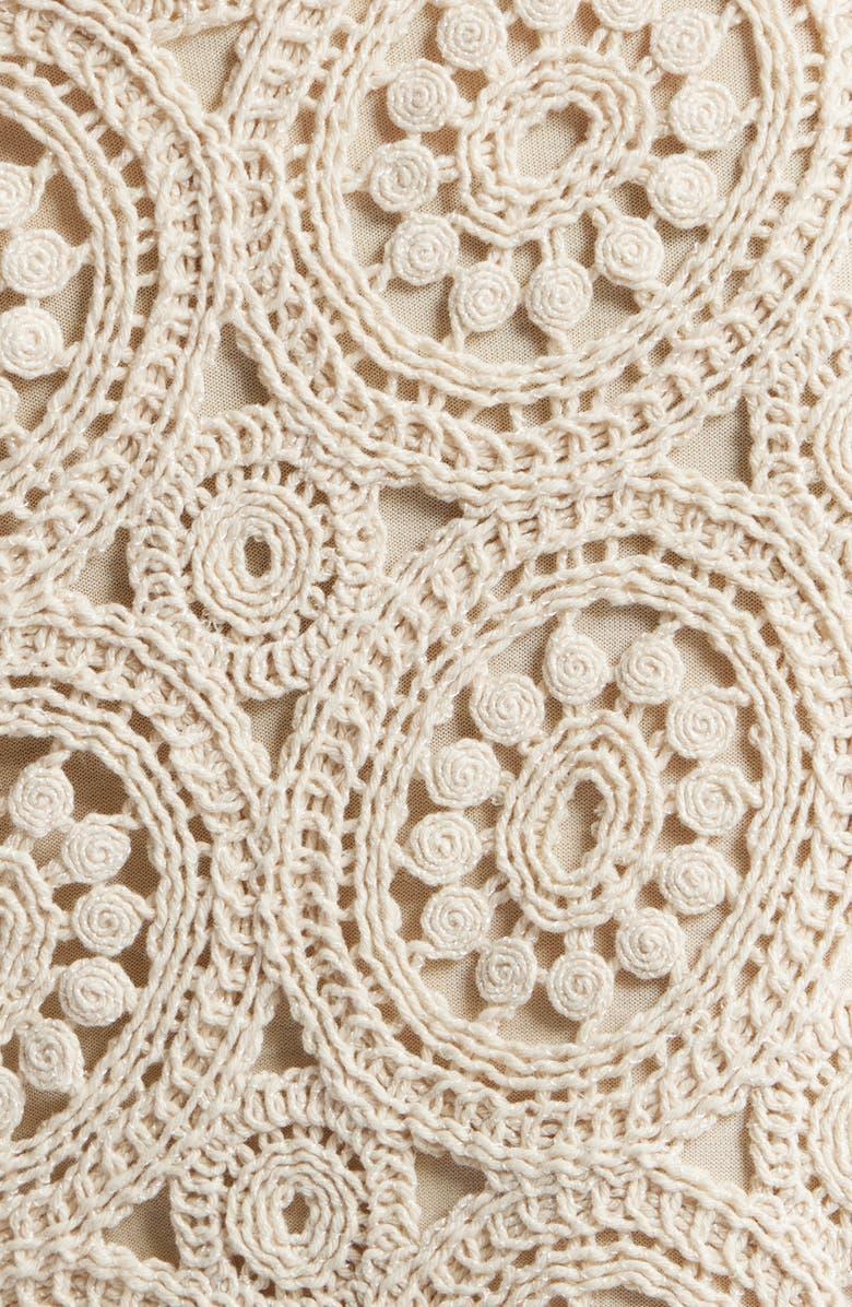 FRAME The Crochet Wide Leg Pants, Alternate, color, Cream