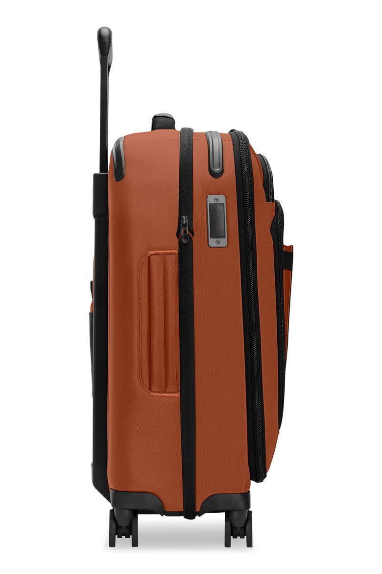 ZDX Essential 22-Inch Expandable Carry-On Spinner Suitcase, Alternate, color, CANYON