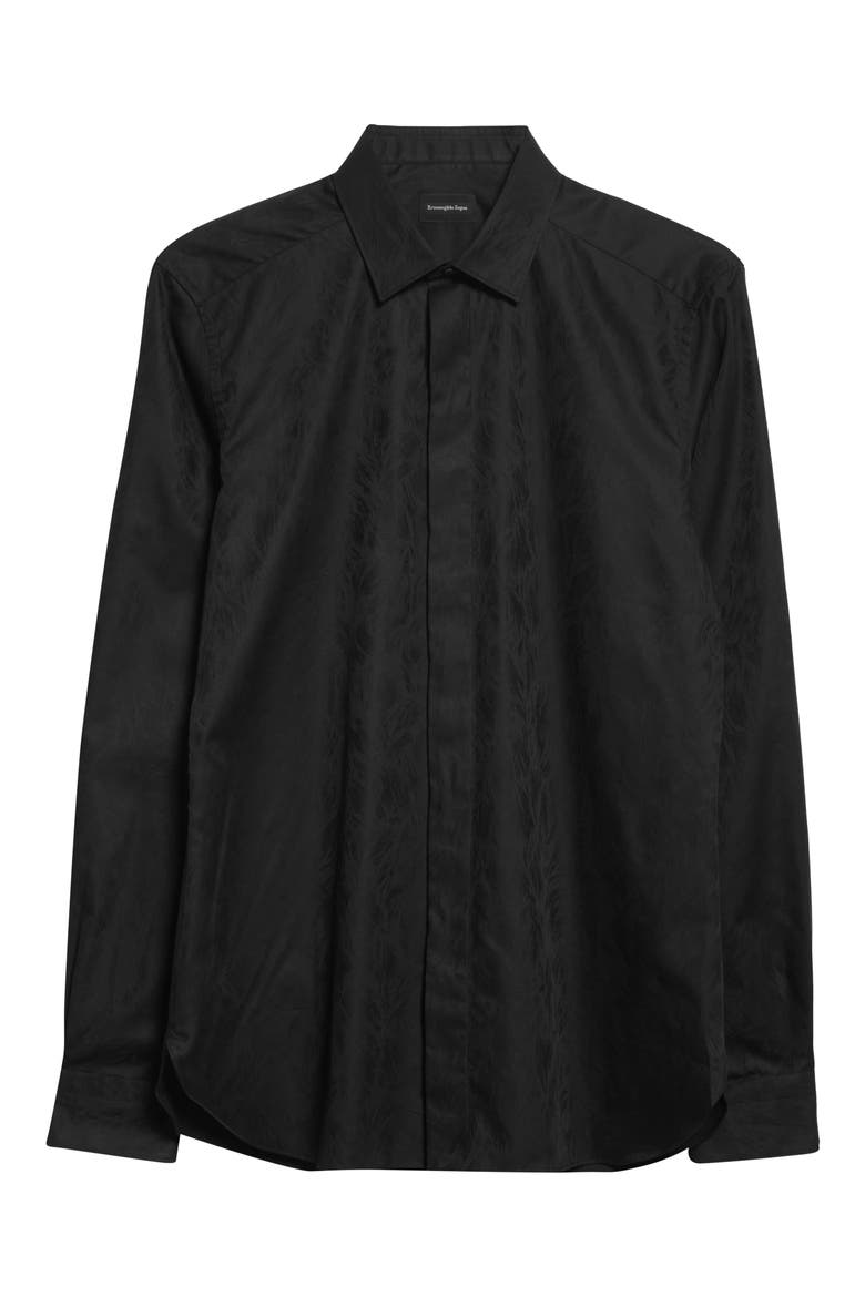 Slim Fit City Button-Up Shirt, Alternate, color, BLACK