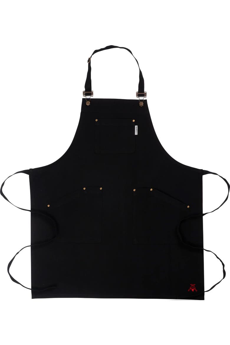Cat Cora Stain Proof Adjustable Chef's Apron, 28 x 36-Inch, Main, color, Black