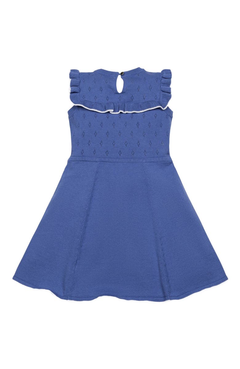 Hope & Henry Girls' Organic Ruffle Yoke Sweater Dress, Kids, Alternate, color,