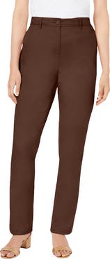 Jessica London Stretch Cotton Chino Straight Leg Pant