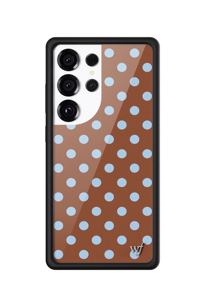 Polka Dot | Brown and Blue Samsung Galaxy S25/S25 Edge/S25 Plus/S25 Ultra Case, Main, color, Galaxy S25 Ultra
