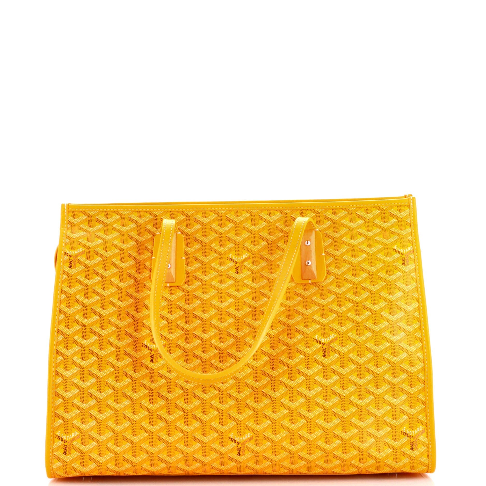 Pre-Owned Goyard Marquises Bag Coated Canvas, Alternate, color, Yellow