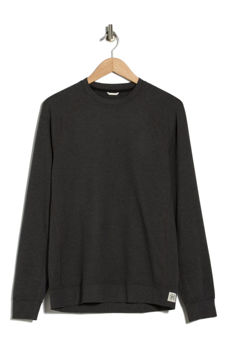 Recovery Brushed Jersey Crewneck Pullover, Alternate, color, HEATHER BLACK