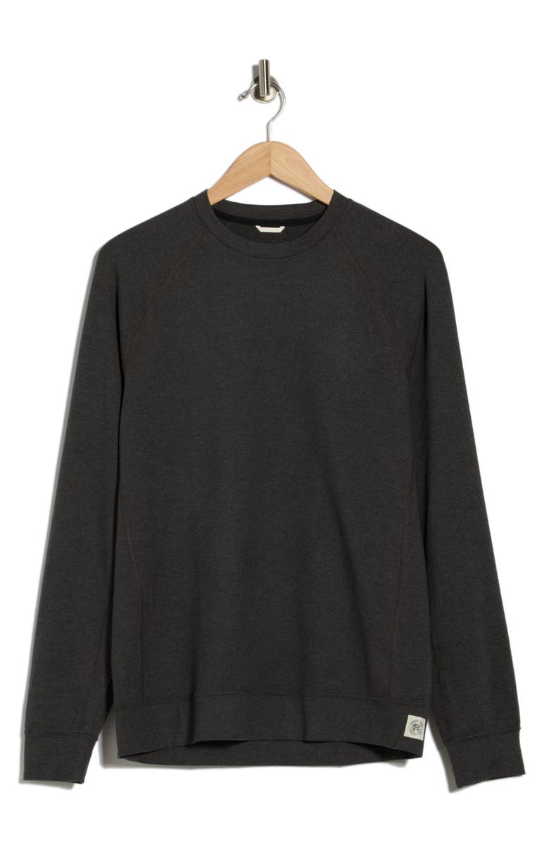 Reigning Champ Recovery Brushed Jersey Crewneck Pullover, Alternate, color, Heather Black