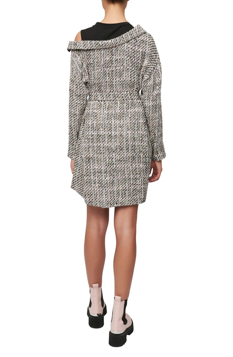 maje Riatola Asymetric Belted Long Sleeve Shirtdress, Alternate, color, Pale Pink