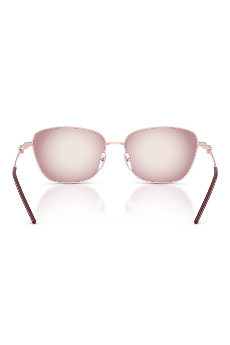 57mm Irregular Sunglasses, Alternate, color, SHINY METALIZED PINK / VIOLET