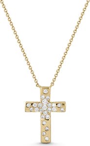Bony Levy Kiera 18k Gold Diamond Cross Pendant Necklace