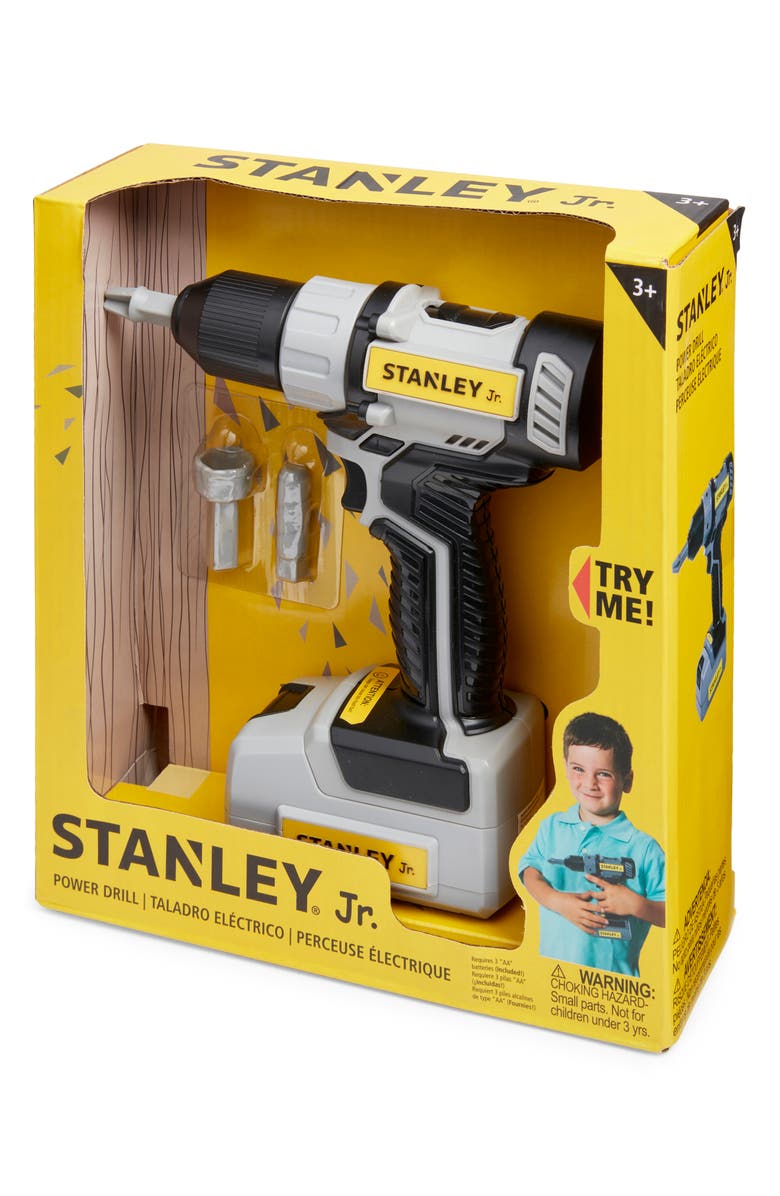 Stanley Jr. Pretend Play Battery Operated Drill, Alternate, color, Yellow & Black