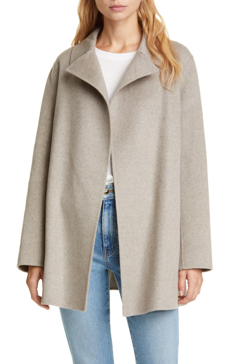 Theory Wool & Cashmere Overlay Coat, Main, color, 