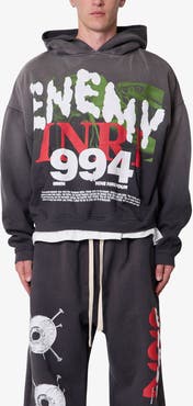 mnml Enemy Oversize Cotton Pullover Hoodie