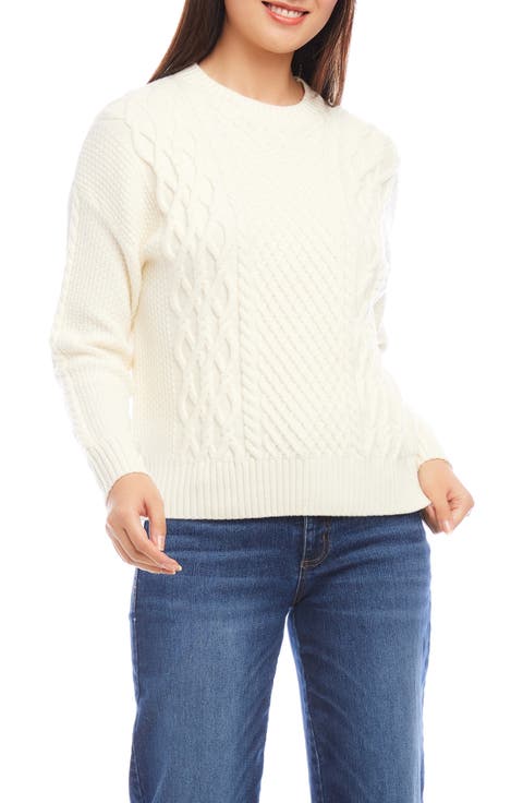 売れ筋商品|||ヴィンスカムート ニット&セーター アウター レディース Women's Colorblocked Crewneck Sweater New Ivory 87040437_68_02.jpg?ts=