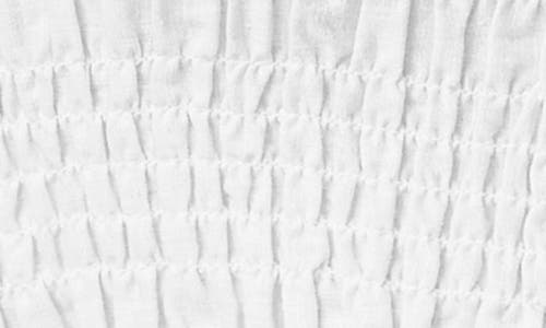 Florence By Mills Smocked Crop Camisole In White