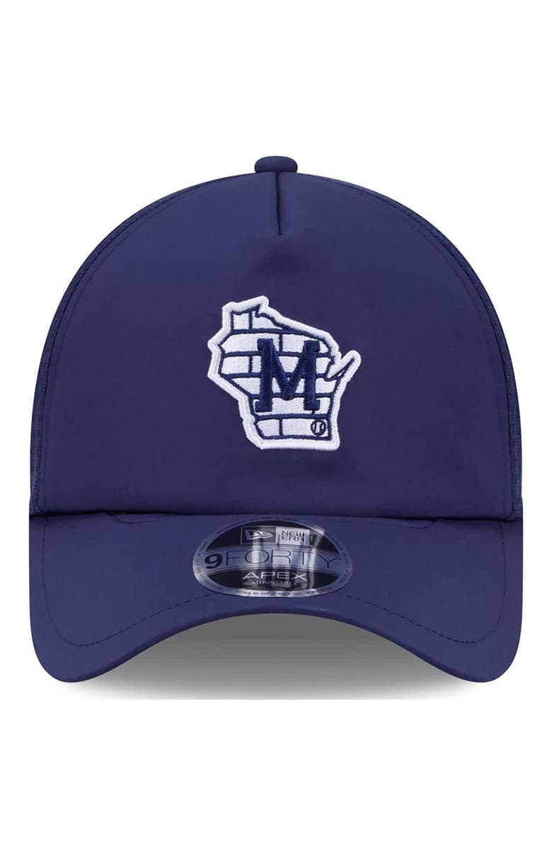 New Era Men's New Era Navy Milwaukee Brewers 2026 Batting Practice Alternate Apex 9FORTY Adjustable Hat, Alternate, color, Navy