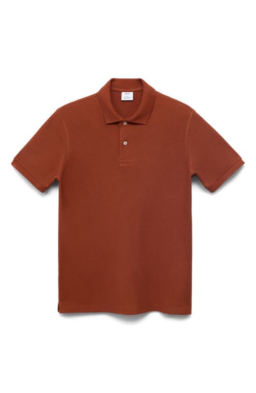 Mango Regular Fit Cotton Piqué Polo In Animal Print