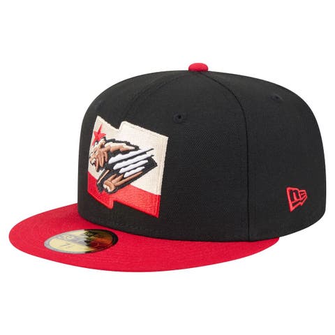 Men's New Era  Black/Red Fresno Grizzlies Authentic Collection 59FIFTY Fitted Hat