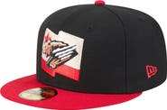 New Era Men's New Era  Black/Red Fresno Grizzlies Authentic Collection 59FIFTY Fitted Hat