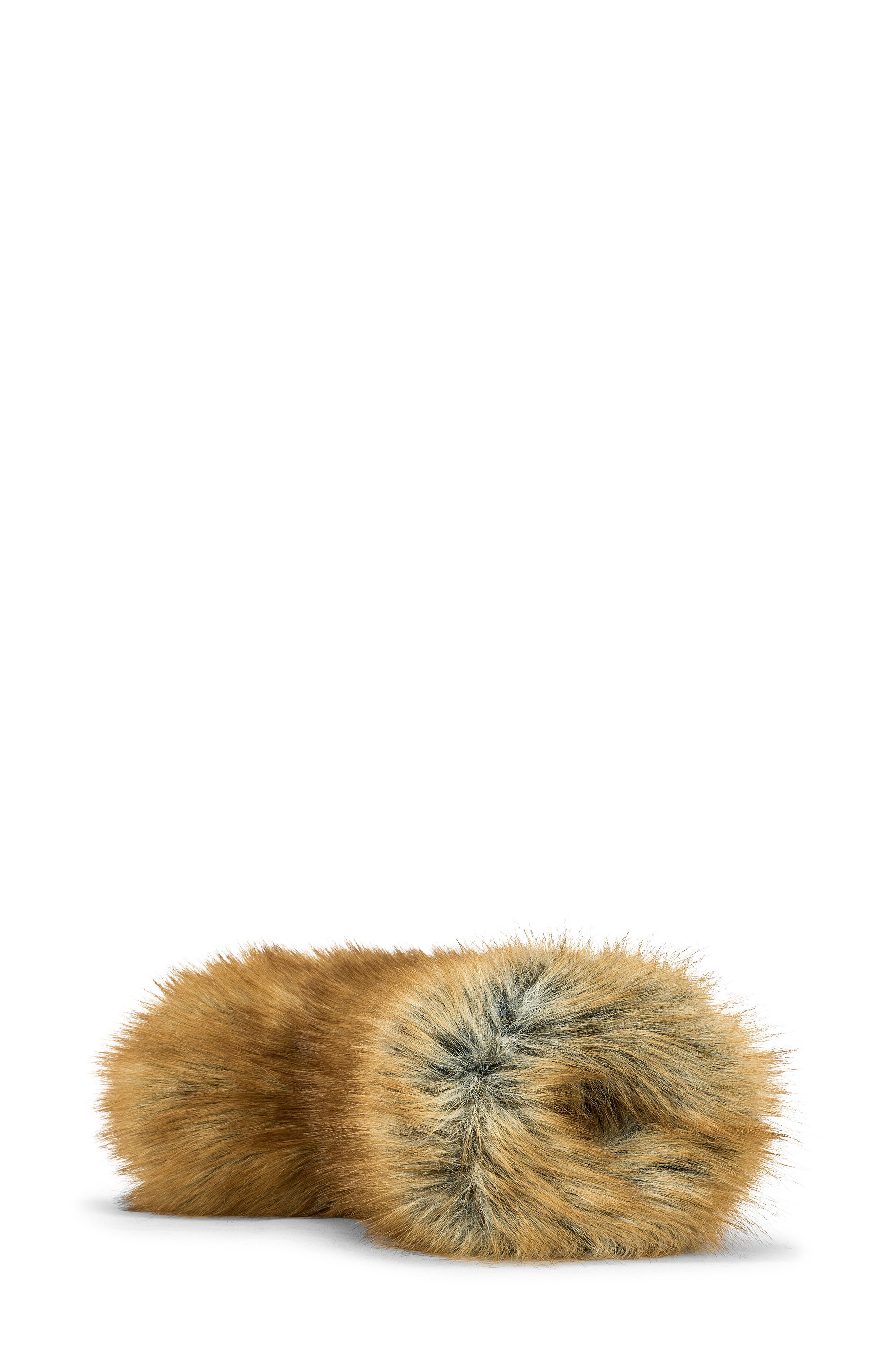 Nadianna Faux Fur Bootie, Alternate, color, TAN