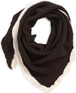 Treasure & Bond Scallop Trim Knit Triangle Scarf